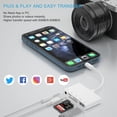 thumbnail image 2 of SHAR SD Card Reader Adapter for iPhone, 5 in 1 Adapter with USB Data Transfer + 3.5mm Headphone Jack Adapter + SD/TF Card Reader Adapter for iPhone 14/14Pro/14ProMax13/12/11/X/8/Pad, 2 of 5