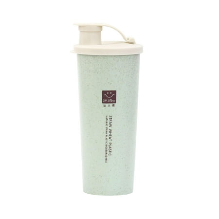 

450ml Straw Water Bottle Cup Leak-proof Drink Cup Single-layer Wheat Fragrance Carry-on Cup Suitable for Home Office Car