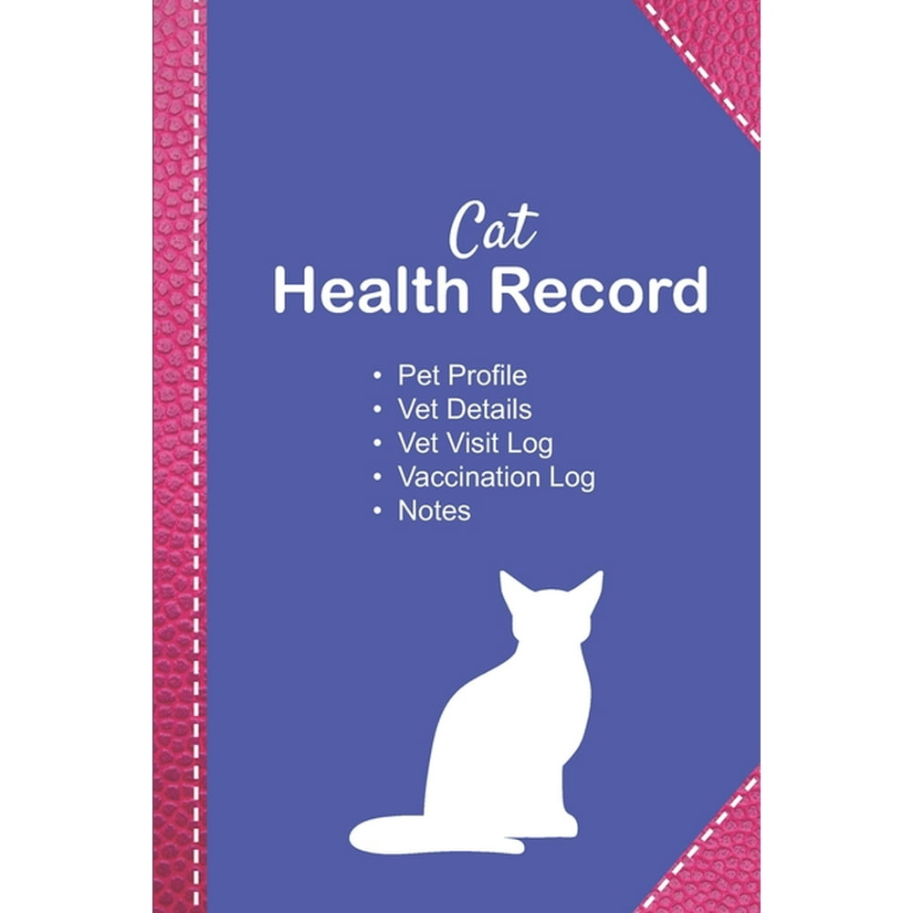Cat Health Record Cat Vaccine Record Book Pet Health Record Puppy