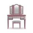 thumbnail image 3 of Furniture of America Lina Contemporary 3-Piece Vanity Set, Rose Gold, 3 of 9