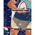 thumbnail image 5 of Pack of 2 Outdoor Pillow Covers, Sports Theme Athletes Rugby Blue Geometric Waterproof Square Throw Pillowcase Cushion Decorative Pillow Covers for Couch Patio Tent, 26x26 in, 5 of 6