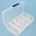 thumbnail image 2 of Youkk 2pcs 10 Grid Detachable Compartment Rhinestones Box Jewelry Case Crafts Nail Art Tips Storage Organizer, 2 of 8