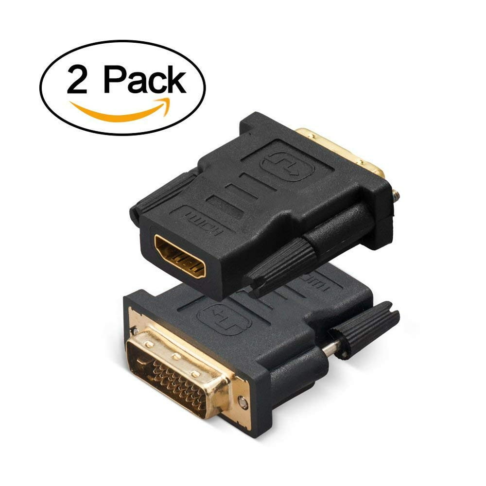 DVI to HDMI Converter, VANDESAIL 2 Pack Dual Link DVID Male to HDMI