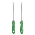 thumbnail image 1 of Herramienta para quitar malas hierbas Uxcell, 2 paquetes de herramienta de jardinería de acero inoxidable para patio, herramienta manual para desherbar y cavar, verde, 1 of 1
