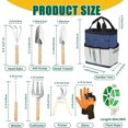 thumbnail image 2 of Garden Tool Set, 9-Piece Heavy Duty Outdoor Garden Tools with Ergonomic Handles, Storage Bag, Pruning Shears, Hand Rake and More, Perfect for Gardening Enthusiasts, Gardening Gifts for Women and Men, 2 of 5