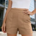 thumbnail image 3 of Bosfbaoi Women's Tailored Shorts High Waist Dressy Shorts Summer Work Office Shorts with Side Pockets, 3 of 6