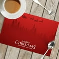 Sandistore Christmas Linen Placemat Insulated Mat Table Mat Party Home