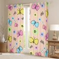 thumbnail image 2 of Erosebridal Cartoon Butterfly Curtains for Living Room,Kawaii Cute 30%-50% Blackout Curtains Set of 2 (38x45),Curtains Pack of 2 (38x45),Cute Room Decorative, 2 of 6