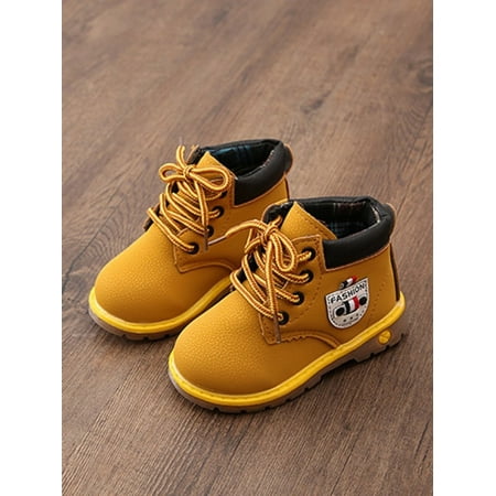 Baby Girls Boys Faux Leather Sneaker Casual Warm Snow Boots Sports