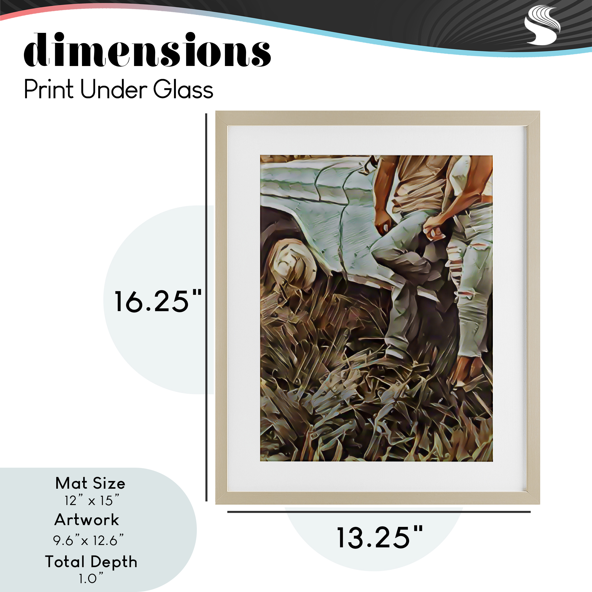 Leaning In Kisses Birch Framed Print Under Glass, design by Jesse Keith
