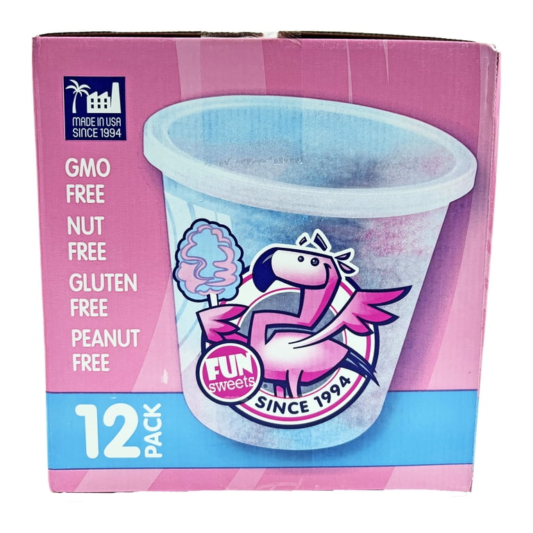 raz cotton candy flavor Fun Sweets, Candy, 1.5 oz Resealable Tub, 12 Pack Flavor:Scary Berry+ new-flavor FÜM Zero – The soybean oil