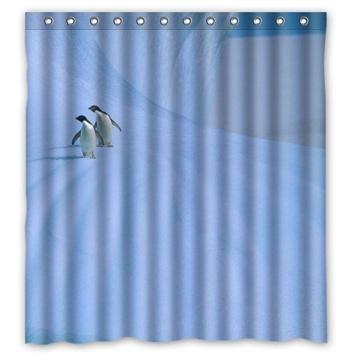 Mohome Penguin Shower Curtain Waterproof Polyester Fabric Size 66x72 Inches Com Mohome Penguin Shower Curtain, Penguin Shower Curtain