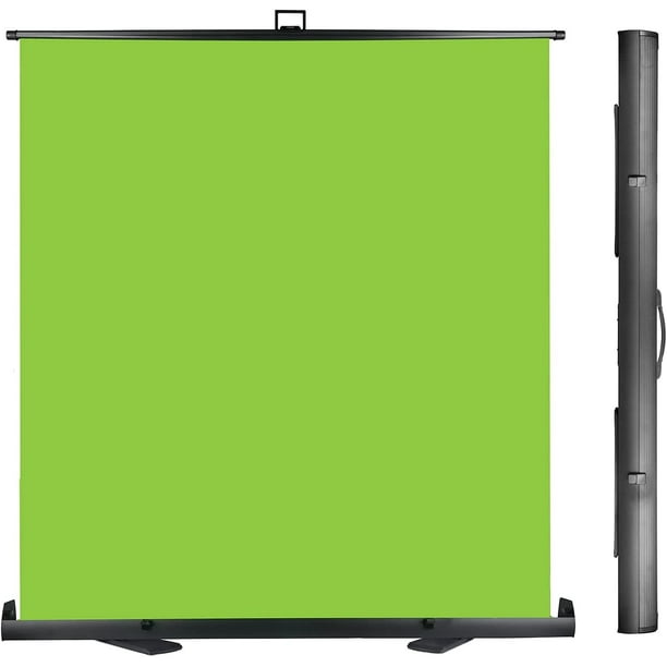 EACHSHOT Collapsible Green Screen,Retractable Green Backdrop, Pullup
