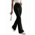 thumbnail image 1 of Pantalones Anchos de Pierna para Mujer, de Cintura Alta, para Estar en Casa, con Cintura Elástica, para Otoño e Invierno, Informales, de Punto Negro L, 1 of 9