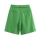 thumbnail image 3 of HH TRAF Conjunto de 2 piezas para mujer, sexy, con solapa y bolsillo, manga larga, color verde liso, chaqueta de traje sencilla y cinturón de moda con cremallera, minipantalones cortos para mujer, 3 of 5