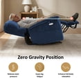 thumbnail image 3 of MCombo Oversized 24.8" Seat Width Large Dual Motor Power Recliner Lift Chair for Tall Elderly, Infinite Position, Navy Fabric, 3 of 13