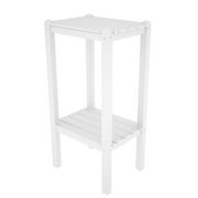 Angle View: POLYWOOD® Two Shelf Bar Height Side Table