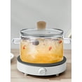 thumbnail image 3 of Glass Cooking Pot with Lid 1.6L/54oz Heat Resistant Glass Saucepan with Double Handles Non-Stick Borosilicate Glass Stovetop Pot Safe Clear Cooking Pot for Soup Milk Sauce Pasta Noodle, 3 of 10