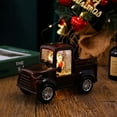thumbnail image 5 of Retro Christmas Truck Decoration Santa Claus Light Truck Christmas Night Light Gift Window Decoration,Wine Red, 5 of 8