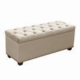 thumbnail image 2 of Majestic Tufted Velvet Lift-Top Storage Trunk w/ Nail Head Accent by Diamond Sofa - Tan Velvet, 2 of 5