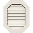 thumbnail image 1 of Ekena Millwork 18"W x 28"H Vertical Elongated Octagon (23"W x 33"H Frame Size): Non-Functional, PVC Gable Vent w/ 1" x 4" Flat Trim Frame, 1 of 14