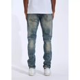 thumbnail image 5 of Crysp Denim Men's Distressed Rip & Repair Stonewashed Skinny Fit Stretch Jeans (28, Blue Stonewashed), 5 of 6