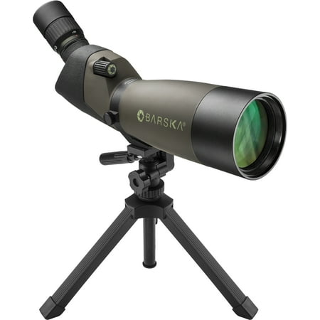 BARSKA 20-60x 80mm Angled Eye Piece Spotting Scope Porro Prism with Tripod and Case