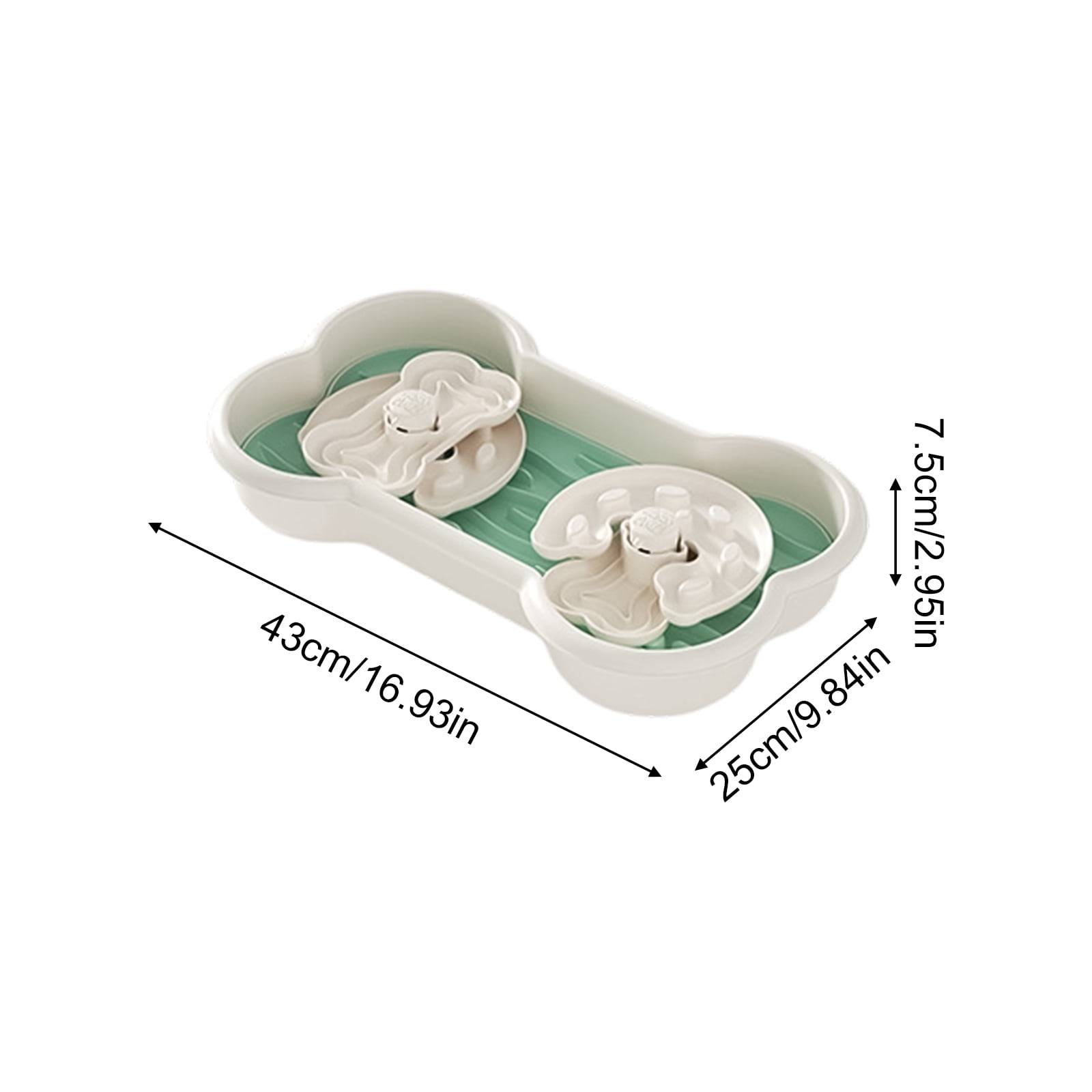 Dog Puzzle Feeder Slow Feeder Dog Bowls Anti-Choking Interactive Pet Feeder for Healthy Digestion and Brain Training Cat Feeder，Mint Green