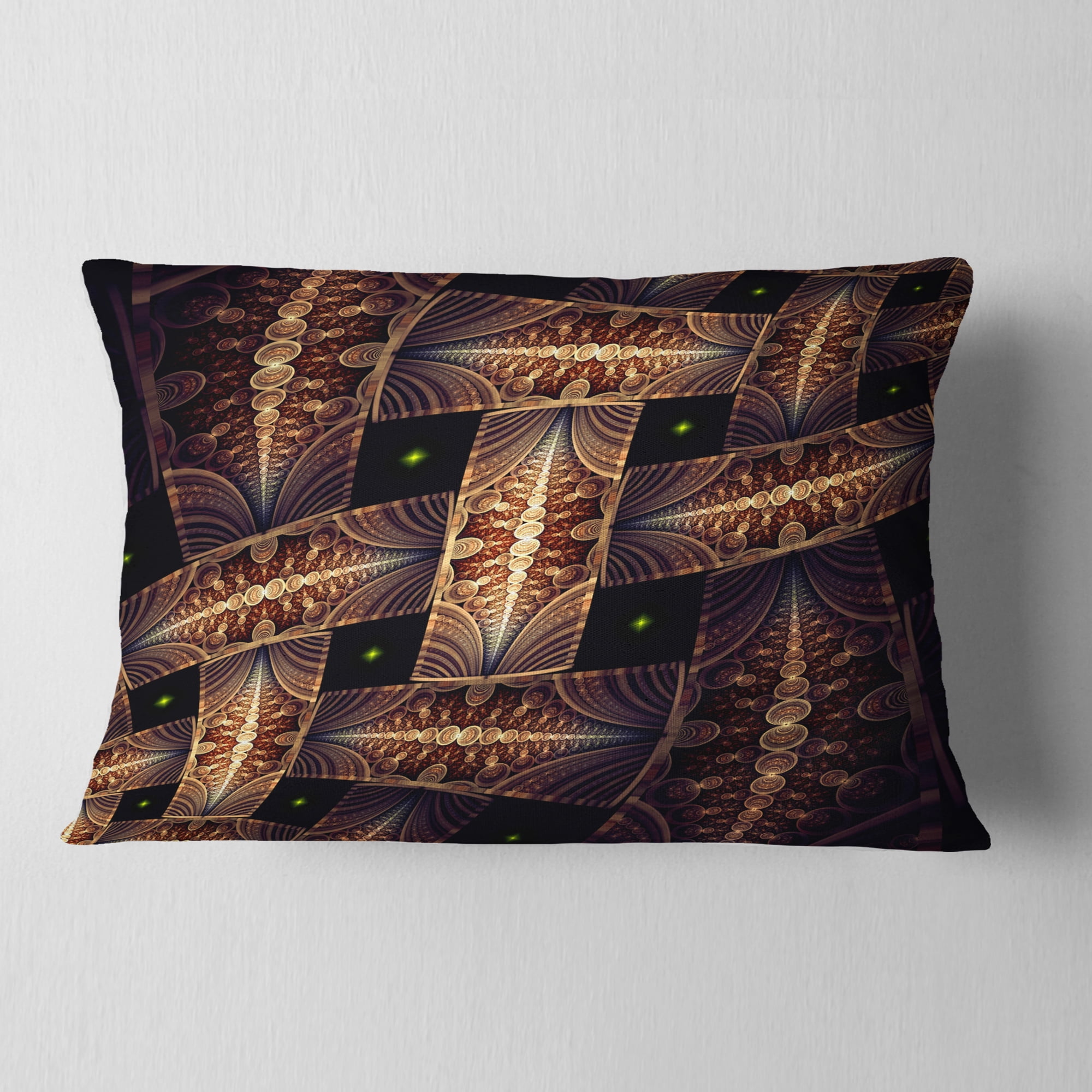Designart Beautiful Metallic Braiding Pattern - Abstract Throw Pillow - 12x20