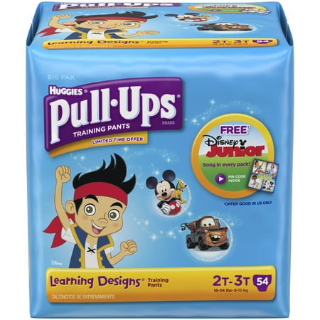 HUGGIES Pull-Ups Boys' Training Pants with Learning Designs, Big Pak, (Choose Your Size)