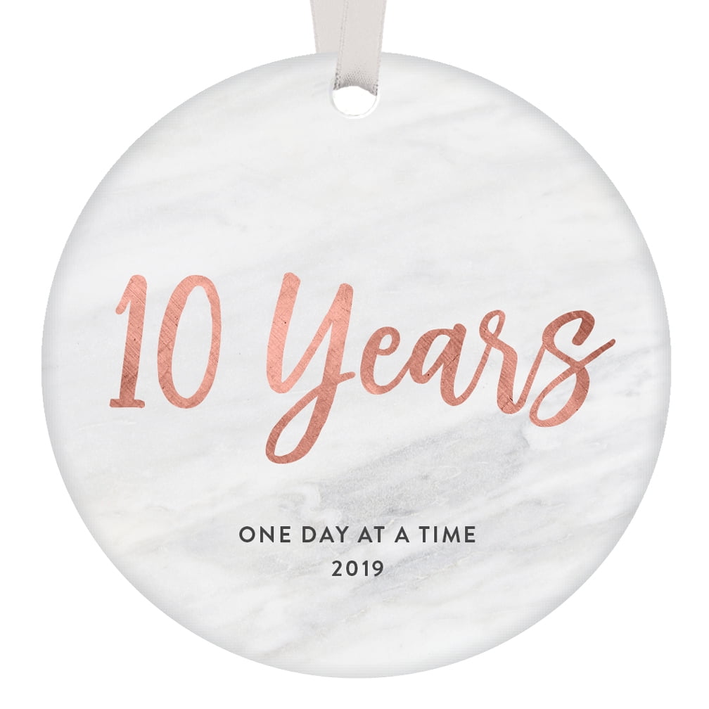 One Day at a Time Ornament Year Marker Year Milestone Ornament Clean and Sober Gift Idea Sobriety Support Gift