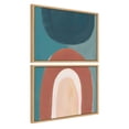 thumbnail image 2 of Kate and Laurel Sylvie Teotitlan Valley Study 1 A and B Framed Canvas Wall Art Set by Kate Aurelia Holloway, 2 Piece 18x24 Natural, Soft Colorful Boho Art for Wall, 2 of 6