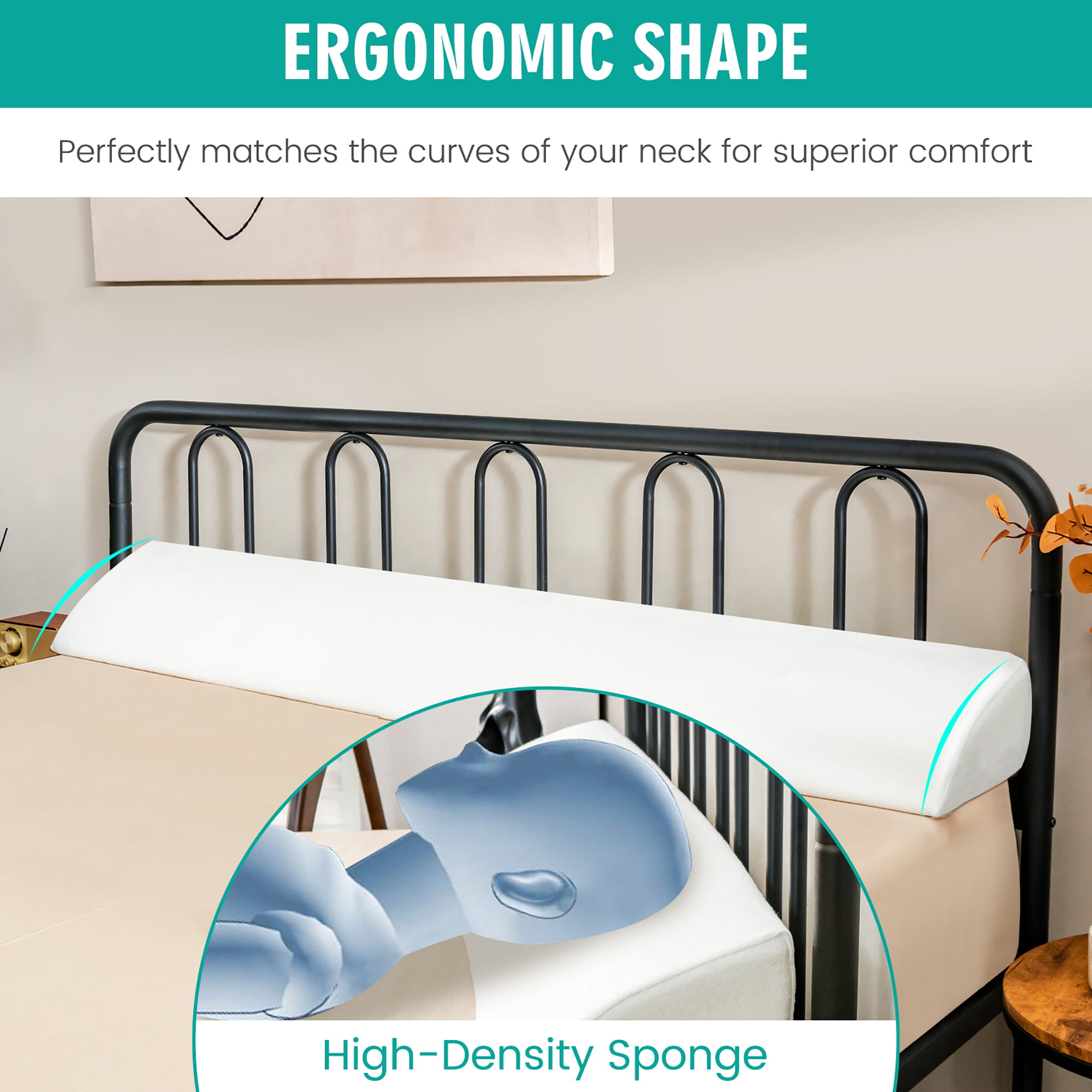 Full Size/Queen Size Bed Wedge Pillow Gap Filler with Side Pocket Bed –  Grandiscountfurniture