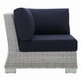 thumbnail image 4 of Modway Conway Sunbrella® Outdoor Patio Wicker Rattan Corner Chair in Light Gray Navy, 4 of 10