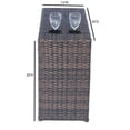 thumbnail image 3 of Living Source International Modern Wicker Rattan Side Table - Gray Finish, 3 of 3