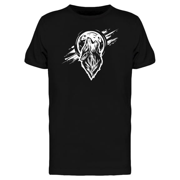 Wolf On The Moon Tee Men's -Image by Shutterstock