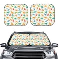 thumbnail image 2 of Balery 2 Piece Dinosaur Car Windshield Sun Shade|Foldable Front Windshield Shade for Car Front Window for Most Sedans SUV Truck-Large, 2 of 7
