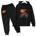 thumbnail image 2 of Conjunto de sudaderas con capucha para niños y niñas, sudaderas con capucha de dibujos animados y pantalones largos, traje de 2 piezas, conjuntos para niños, ropa de Blaze y los Monster Machines, 2 of 5