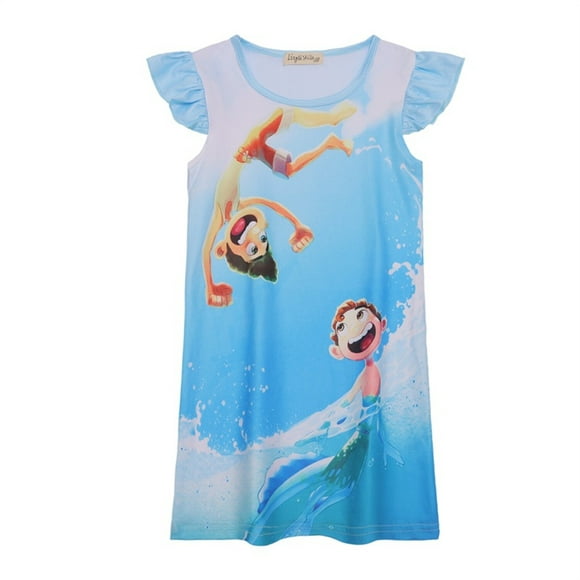 Petites Filles Luca Pyjama Chemise de Nuit Bambin Imprimé Chemise de Nuit Vêtements de Nuit
