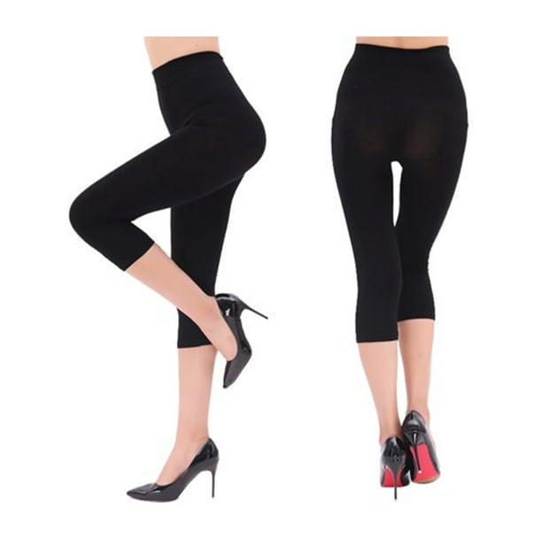 SAYFUT - Women's Basic Essential Capris Leggings Seamless Stretchy ...