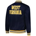 thumbnail image 3 of Unisex-Charlie Hustle  Navy West Virginia Mountaineers Full-Snap Varsity Jacket, 3 of 3