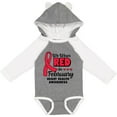 thumbnail image 3 of Inktastic Heart Health Awareness We Wear Red in February Boys or Girls Long Sleeve Baby Bodysuit, 3 of 5