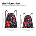 thumbnail image 2 of Fuzoiu Variety Of Fruits And Berries Print Drawstring Backpack for Gym, Travel, Yoga,Sports Sackpack String Bag for Women Men-Small, 2 of 6