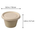 thumbnail image 2 of UPOUART 50Pcs Dipping Sauce Cups Sealing Condiment Containers Khaki Paper Pulp Certified for Picnic Camping Work, 2 of 8