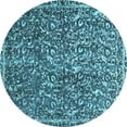 thumbnail image 1 of Ahgly Company Indoor Round Abstract Light Blue Modern Area Rugs, 7' Round, 1 of 4