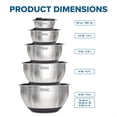 thumbnail image 3 of Juego de Bowls Ensaladeras Viking 10 Pzas Acero Inox Negro 10790, 3 of 6