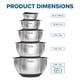 thumbnail image 3 of Juego de Bowls Ensaladeras Viking 10 Pzas Acero Inox Negro 10790, 3 of 6