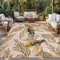 thumbnail image 2 of Vintage Bee Outdoor Rug for Patio/Deck/Porch, Non-Slip Large Area Rug 5 x 8 Ft, Vintage Brown Tree Branch Indoor Outdoor Rugs Washable Area Rugs, Reversible Camping Rug Carpet Runner, 2 of 8