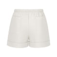 thumbnail image 6 of Mens Shorts Plus Size Cotton Linen Casual Shorts Color Solid Mens Shorts with Pockets Pull Rope Mens Shorts Elastic Waist Beach Shorts for Men Plus Size White ,4XL, 6 of 8