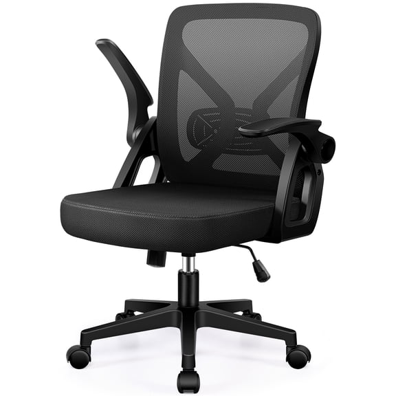 COOLHUT Office Chair, 300LBS Ergonomic Desk Chair with Adjustable Lumbar Support, Mesh Computer Chair, Executive Chairs for Home Office Comfortable Lumbar Support 8-Year Warranty, Black